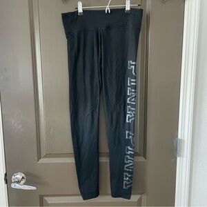 PINK Victoria's Secret Ultimate Black Leggings with Metallic PINK Leg Size S